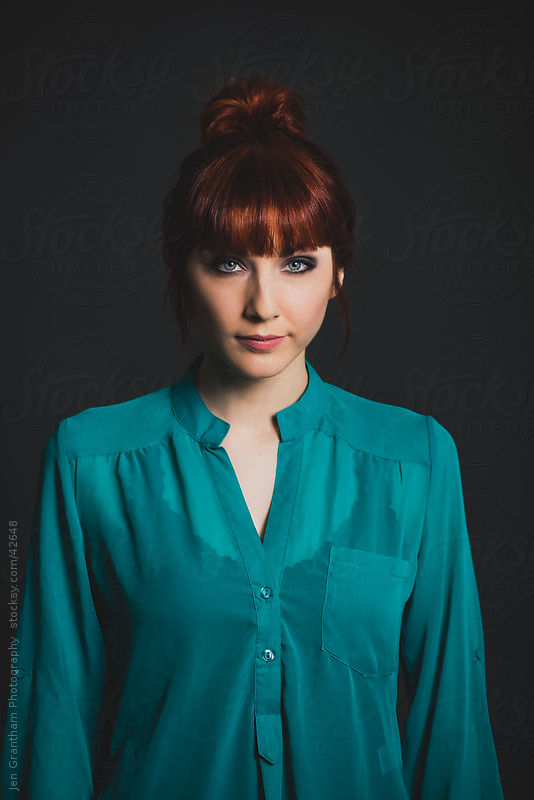 Young woman with red hair