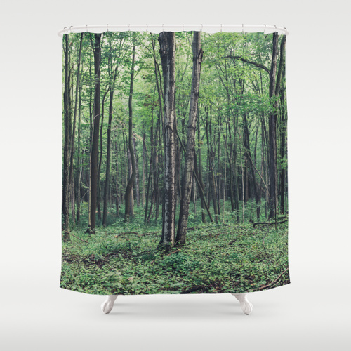 Forest shower curtain