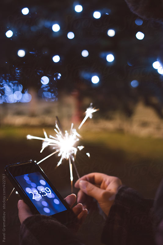 Woman waiting for the new year by Pavel Gramatikov