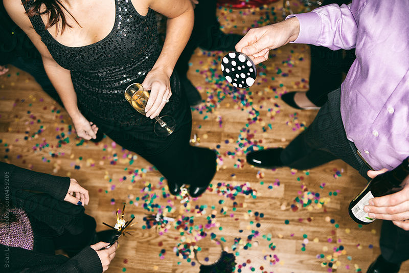 Party: Overhead View Of People After New Year's Eve by Sean Locke