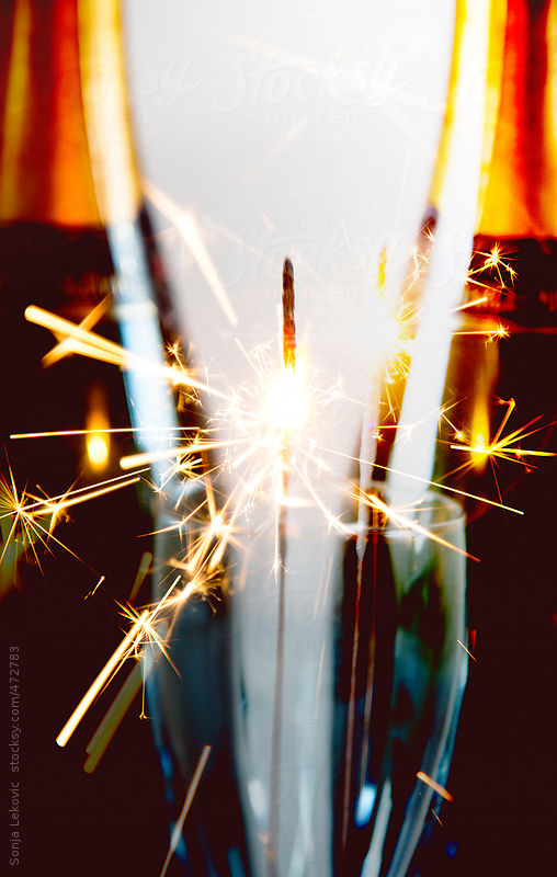 fireworks and champagne by Sonja Lekovic