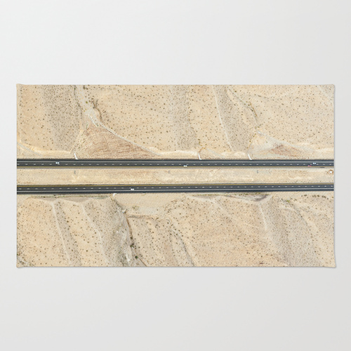 Nevada highway photo print rug